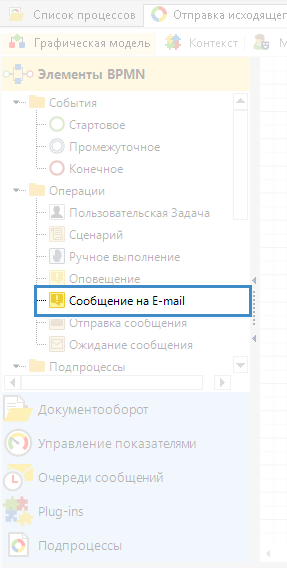 Блок «Сообщение на E-mail»
